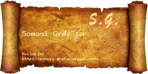 Somosi Gréta névjegykártya